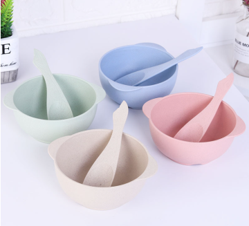 Wheat straw fiber baby bowl set