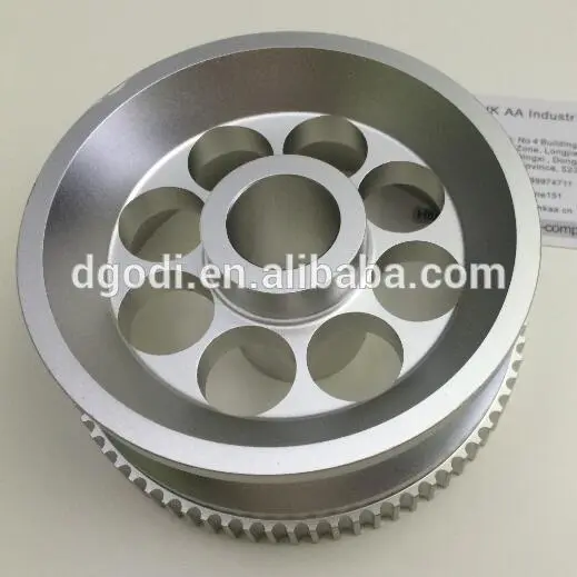 cnc aluminum crankshaft pulley, camshaft pulley for auto and motorcycle transmission