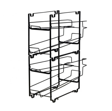 Fridge Cabinet Top Stackable Rolling Beverage Dispenser Organizer Rack
