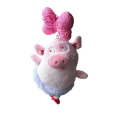 Pingente de pelúcia criativo para carros de porco da dança rosa