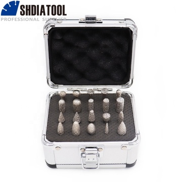 Shdiatool 1set 20pcs ηλεκτρολυμένα κομμάτια λείανσης διαμαντιών