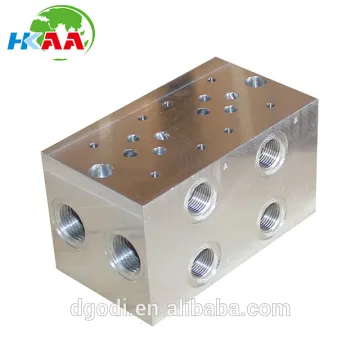 high quality solid aluminum hydraulic manifold block for relief valve