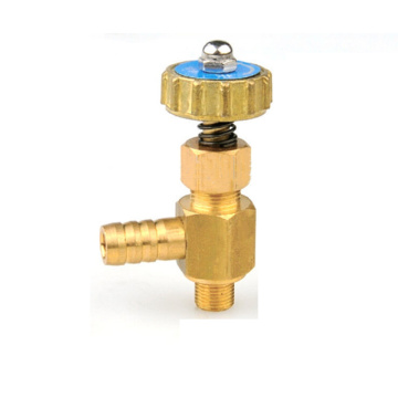 10mm Hose Barb x M10*1 Male Thread Angle Brass Needle Valve Regulating Valve For Water Oil Air