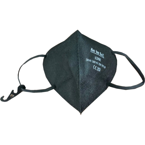 Schwarze FFP2 Respirator 3D Faltschutzmaske