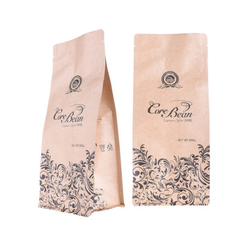Kraft paper with zipper coffee bags retail coffee bags