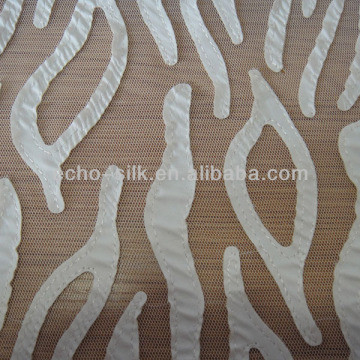 rhombic embroidery in poly mesh