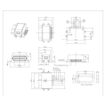 Type-C 6P Female Waterproof SMT Offset