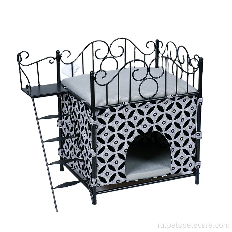 Роскошные кованые кровати для собак из черного металла