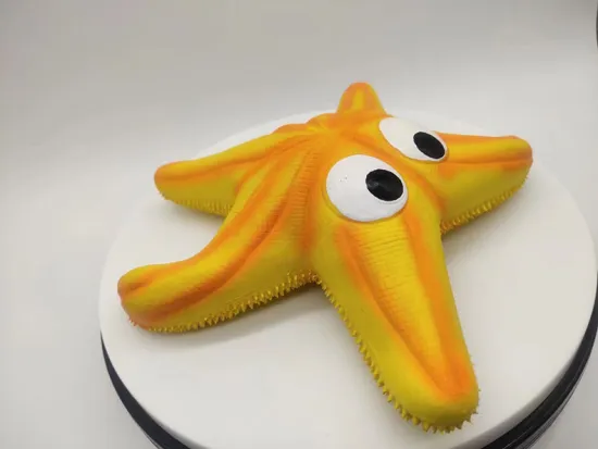 Squeaky Latex Starfish Dog Toy
