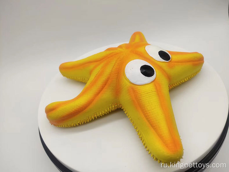 Squeaky Latex Dog Toy Sea Star Pet игрушка