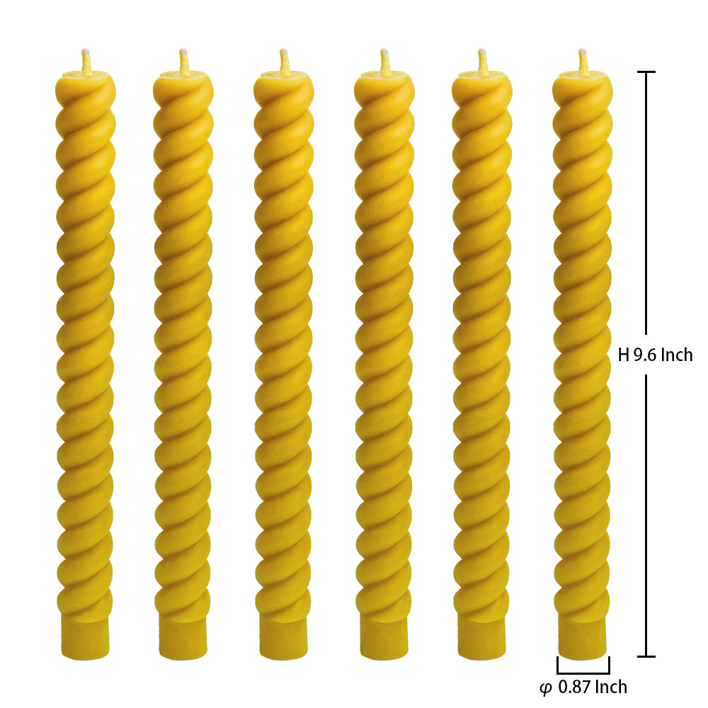 Espiral 100 por ciento de cena de cera de abejas puras velas