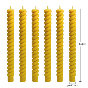 Spiral 100 Percent Pure Beeswax Dinner Candles