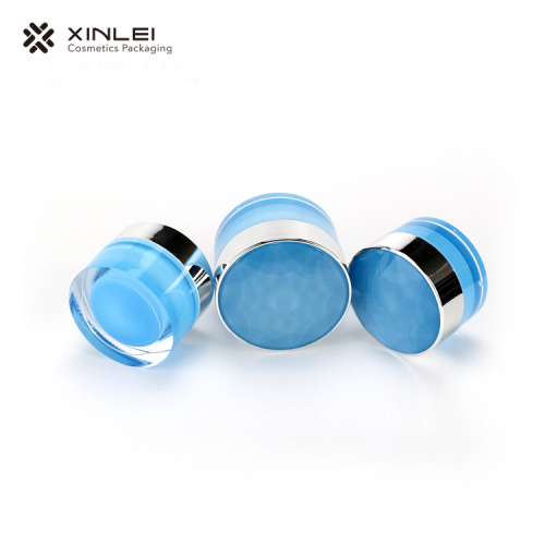Bottiglia di crema cosmetica rotonda blu 30g blu