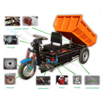 Mini Dumper eléctrico ZY155 1 ​​tonelada