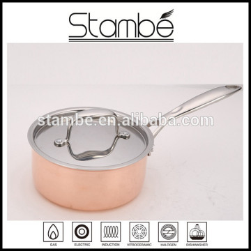 2015 Best Selling 3-ply Copper Cladding Milk Pan zebra cookware set stainless steel