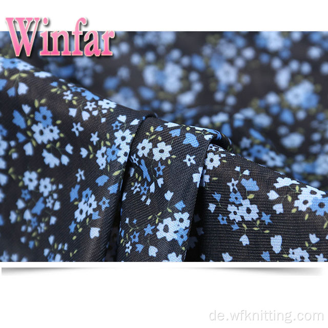 Single Jersey Flower Printed DTY Polyester Strickstoff