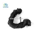 Heat resistant lightweight carbon fiber braided package rope