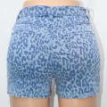 Fashion Print Blue Ladies Denim Shorts