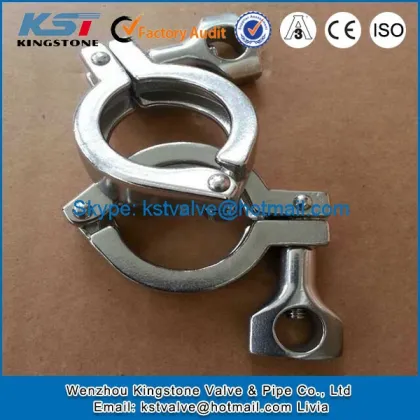 SS201 SS304 1.5" single hinge tri clamps food grade heavy duty TCclamp