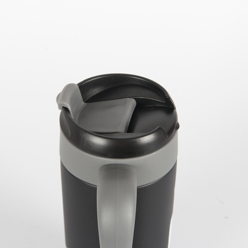 Tasse de bureau en acier inoxydable de 350 ml avec couvercle de poignée