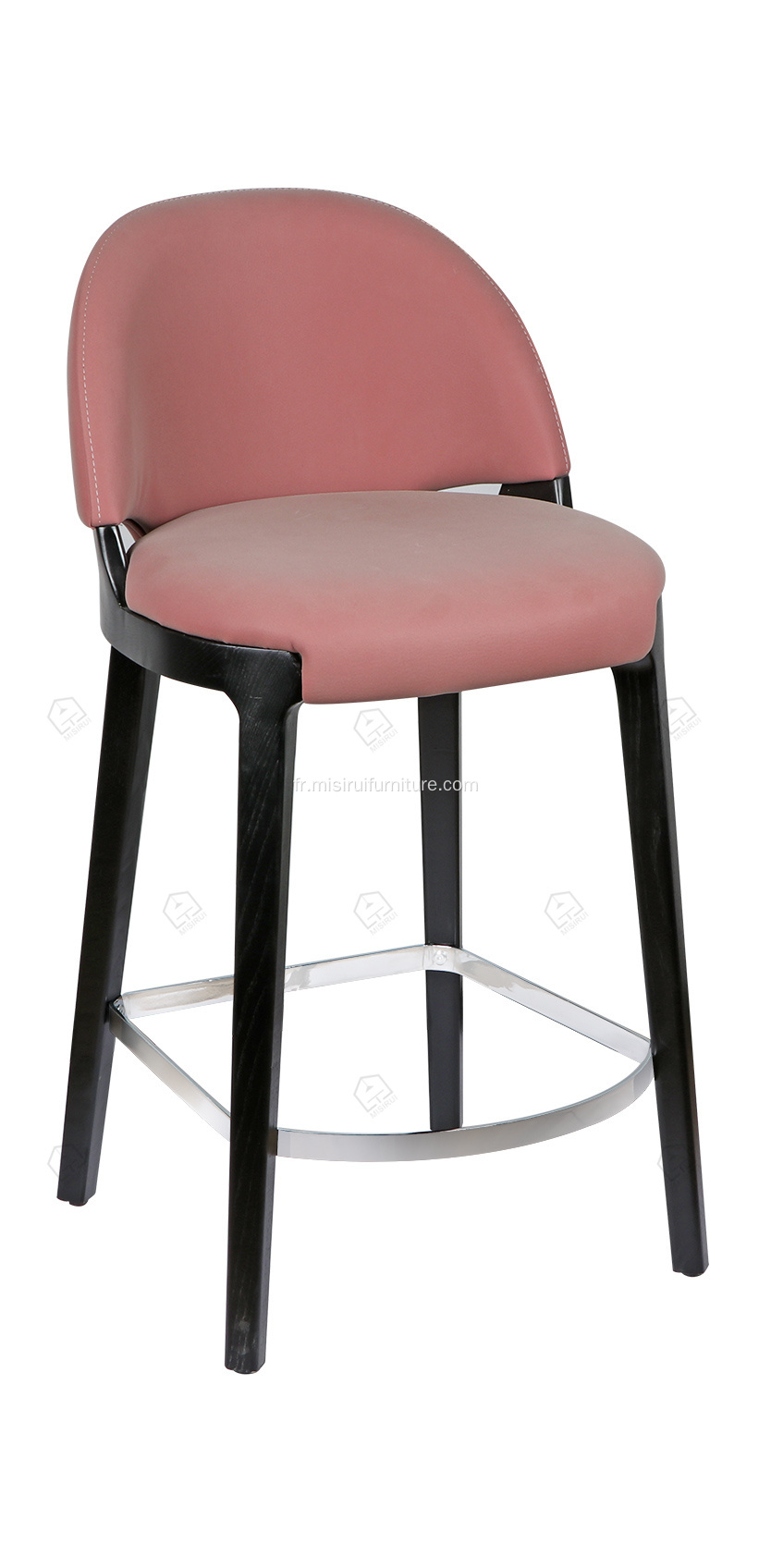 Tabouret de bar en cuir rose potocco velis