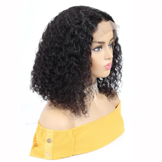 Top Quality Human Hair Bob Lace Frontal Wig With Small Kinky Curls Ready To Ship Yeswigs Short Bob Cut Frontal Swiss Lace Wigs