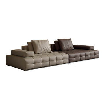 Leather comfortable living room sofa