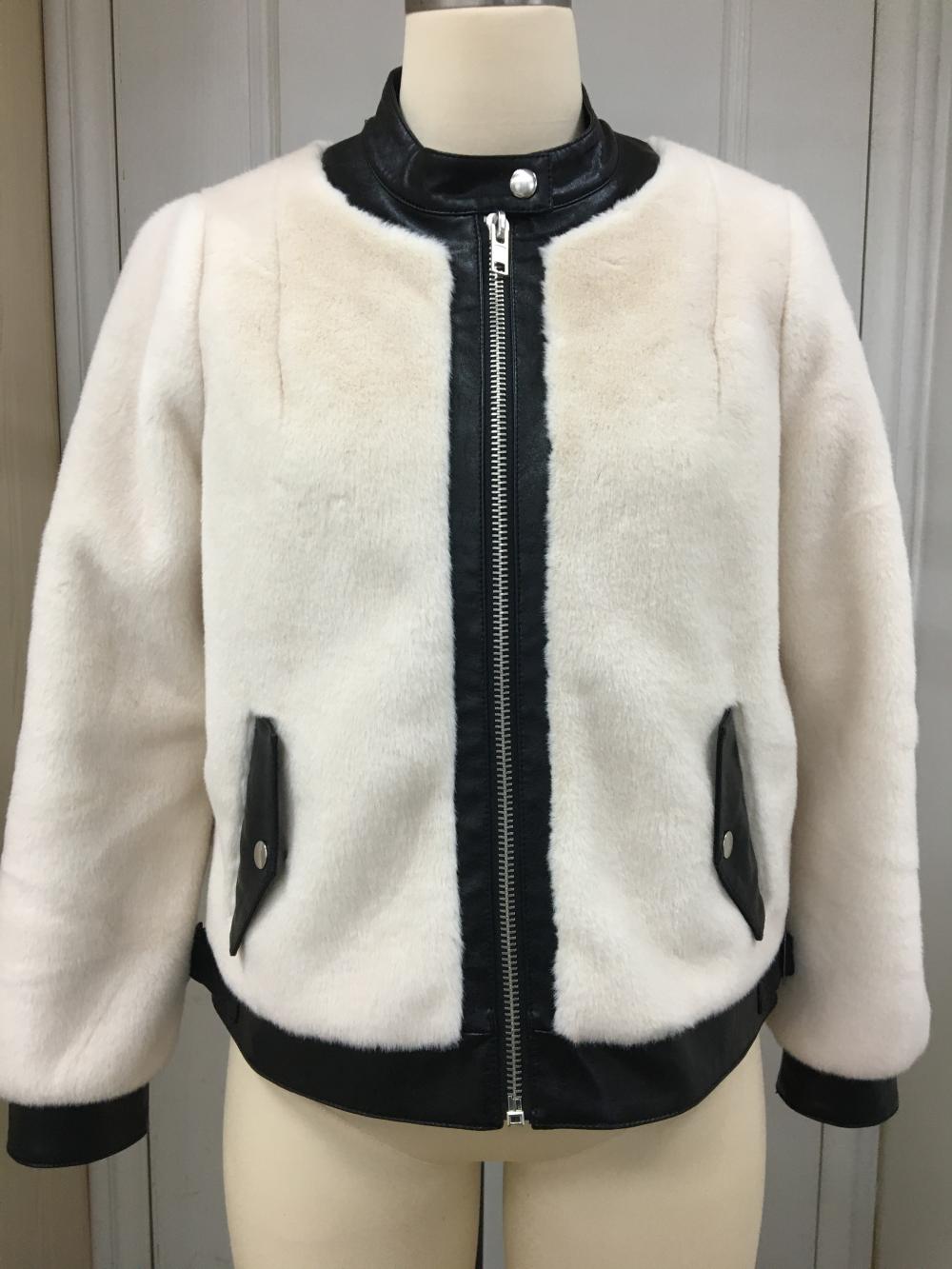 Women's Zip Up Plush Faux Fur Jacket