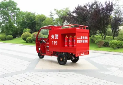 Street emergency fire truck