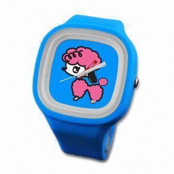 Water-resistant Silicone Jelly/Quartz Wristwatch, Customized Logos are Accepted