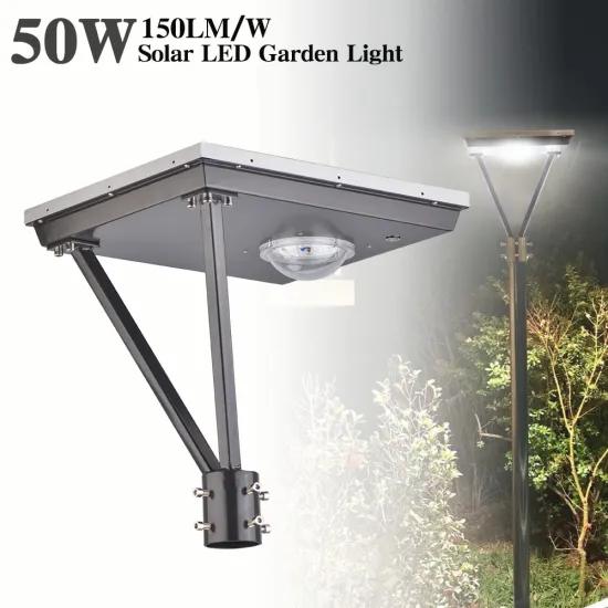 50W led solar post top lights 7500lm
