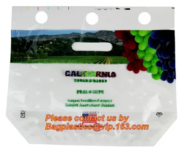 plastic slider zip lock zipper fruit bag with handle and air holes, Ziplock Zip Lock Packaging Bag