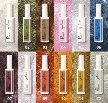Custom Private Label Waterproof Glitter Liquid Eyeliner OEM/ODM 12 Colors
