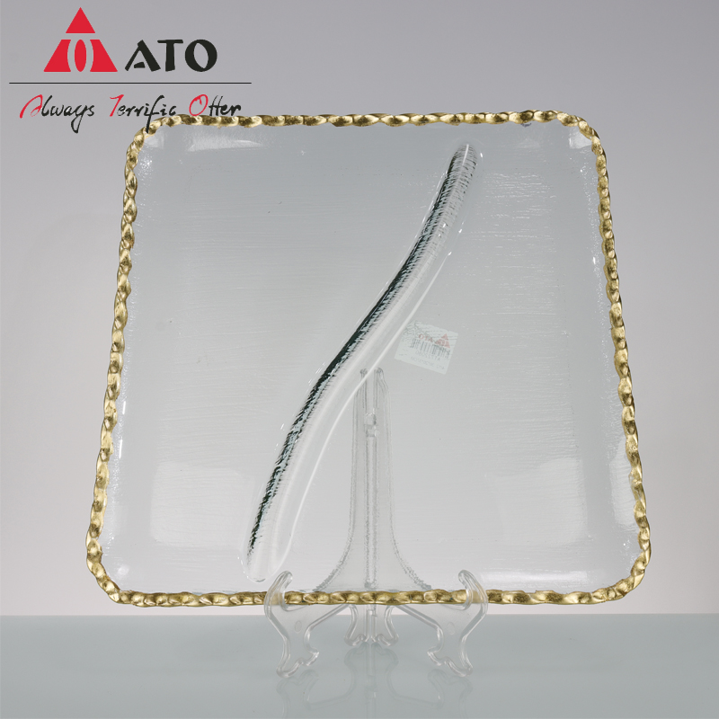 ATO -Design Gold Rim Tabelle Quadratformplatte