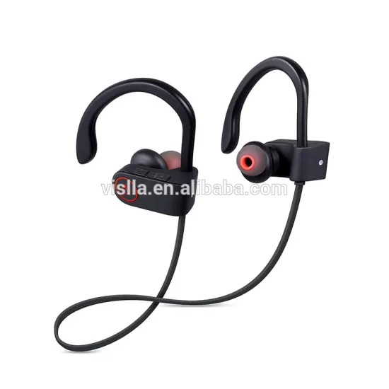 Wireless Sports Stereo Sweatproof Bluetooth Earphone Headphone Earbuds Headset (Black+Red)