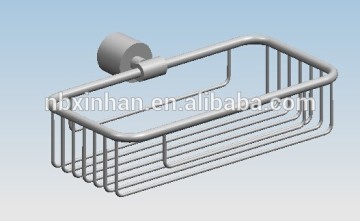 New design contemporary bathroom wall fitting accessories chrome plating brass square soap basket