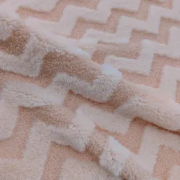Flannel wavy stripe cut-out home textile fabric