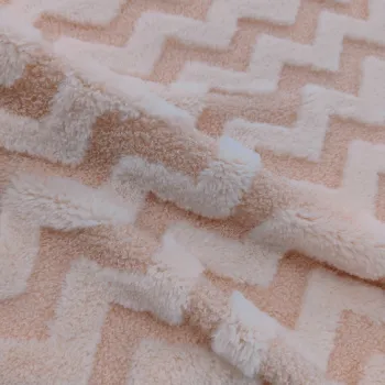 Flannel wavy stripe cut-out home textile fabric