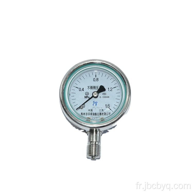 Gauge anti-vibration jauge de pression inoxydable pour la marine