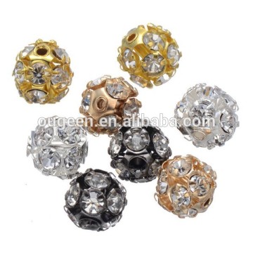 cheap bead China Wholesale rhinestone ball connector beads