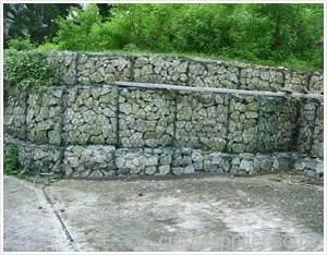 Rock filled gabion basket hexagonal wire mesh