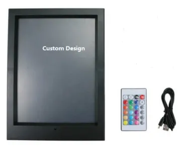 Hot Selling Black Photo Frame Acrylic Night Light 3D Lamp