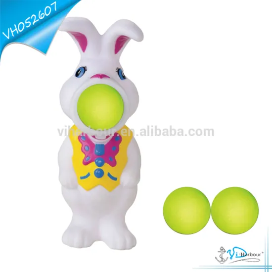 Vinyl Crazy Ball Shooting Rabbit Toy