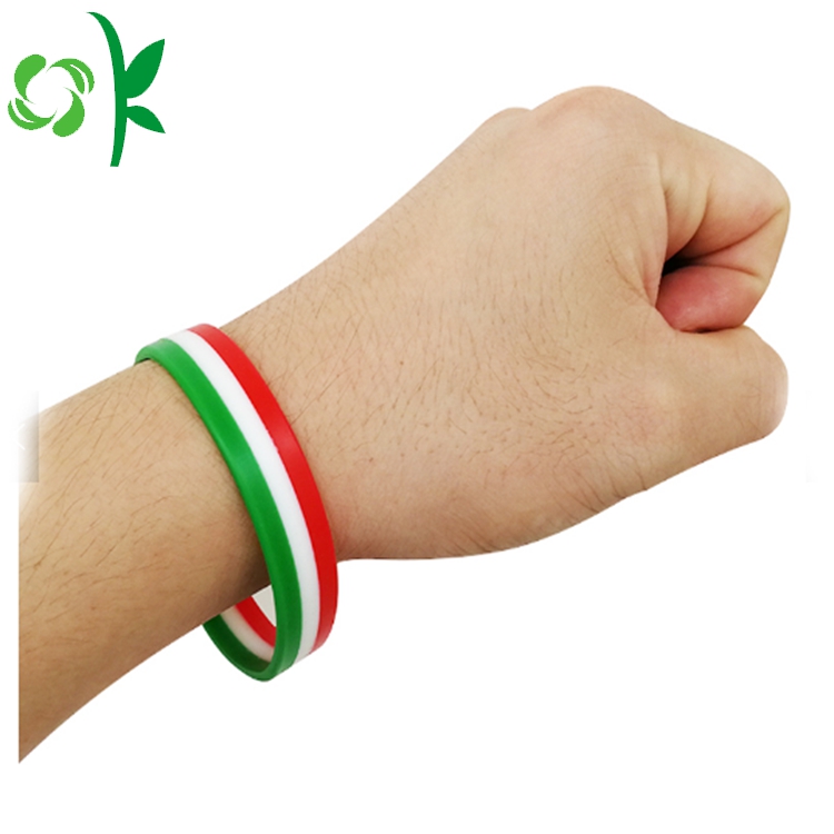 Press Three Layer High Qualitiy Silicone Wristband Bracelets