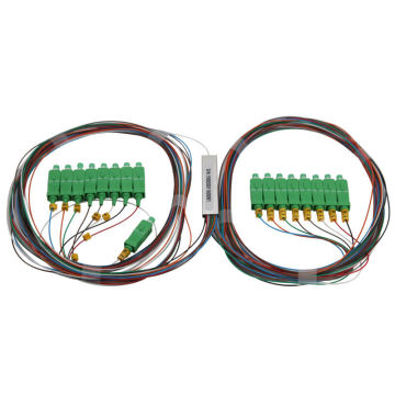 Manufactory Direct Fiber 1x16 Steel Tube PLC Splitter with SC/APC or SC/UPC Connectors