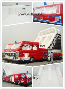 Large Red Inflatable Truck Bouncy Slide (SL-001)