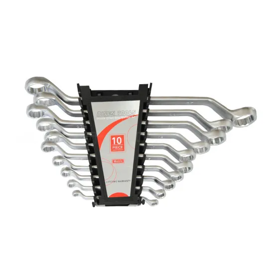 12 Pcs Metric Double Offset Ring Spanner Wrench Set with Plastic Clip
