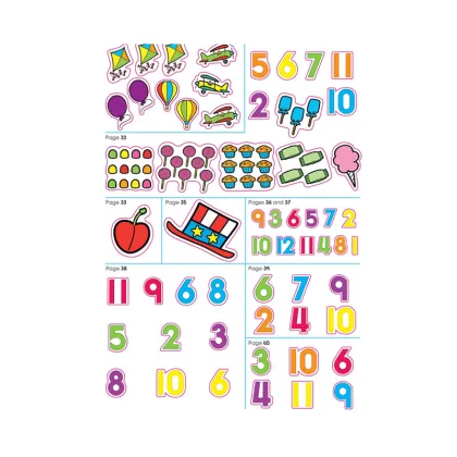 Children Learning Math Stickers Workbook