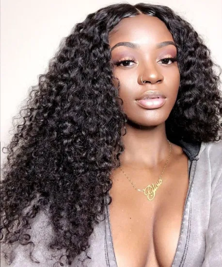 Factory Cheap 13x4 Lace Front Wig Peruvian Deep Curly Wave Lace Frontal Human Hair Wigs for All Women