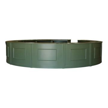 Rental Classical Style Black Wooden Circular Bar Table for Events & Weddings